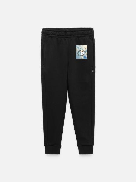 Fröhliches Küken singt zwischen bunten Blasen - Kinder/Teenager Premium Sweathose - Schwarz