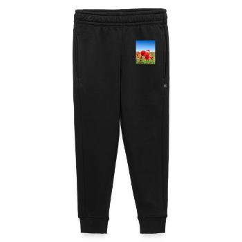Les coquelicots dans le champ bleu - Pantalon de survêtement enfant/adolescent premium - noir - Devant - AI Model Kid Male (0cm)
