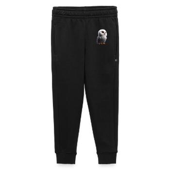Snowy Owl White Owl Owl Owl Owl Snow Owl - Kids’/Teens' Premium Sweatpants - black - Front - AI Model Kid Male (0cm)