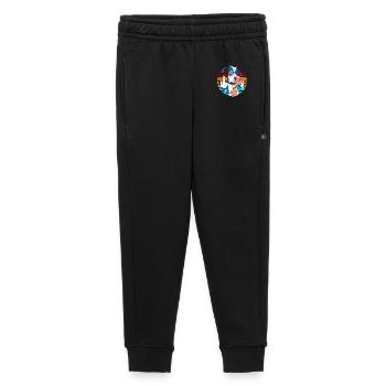 Cow with middle finger in rainbow - Kids’/Teens' Premium Sweatpants - black - Front - AI Model Kid Male (0cm)