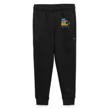 Mange, dors, monte, cheval répète, sport équestre - Pantalon de survêtement enfant/adolescent premium - noir - Devant - AI Model Kid Male (0cm)