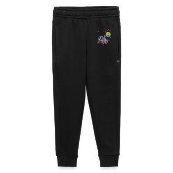 Astronaut Relaxing Earth Exploding Space Humor Art - Kids’/Teens' Premium Sweatpants - black - Front - AI Model Kid Male (0cm)