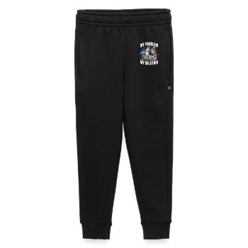 Remote Developer My Problem My Pictogram Mom Dad - Kids’/Teens' Premium Sweatpants - black - Front - AI Model Kid Male (0cm)