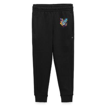 Visage de chat Mau égyptien avec des éclaboussures colorées - Pantalon de survêtement enfant/adolescent premium - noir - Devant - AI Model Kid Male (0cm)
