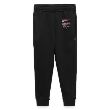 Bergen Hafenabend - Kinder/Teenager Premium Sweathose - Schwarz - Vorne - AI Model Kid Male (0cm)