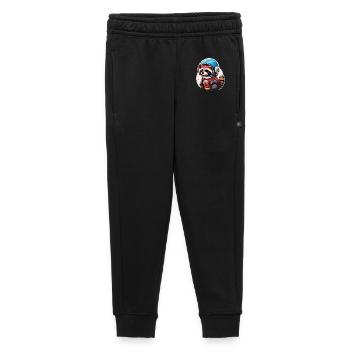 Spaceman raccoon with smartphone - Kids’/Teens' Premium Sweatpants - black - Front - AI Model Kid Male (0cm)