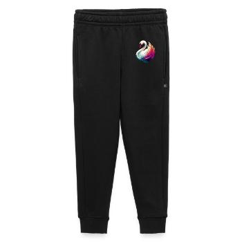 Cygne - Pantalon de survêtement enfant/adolescent premium - noir - Devant - AI Model Kid Male (0cm)