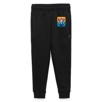 lion - Pantalon de survêtement enfant/adolescent premium - noir - Devant - AI Model Kid Male (0cm)
