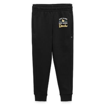 Duck Ducks - Kids’/Teens' Premium Sweatpants - black - Front - AI Model Kid Male (0cm)