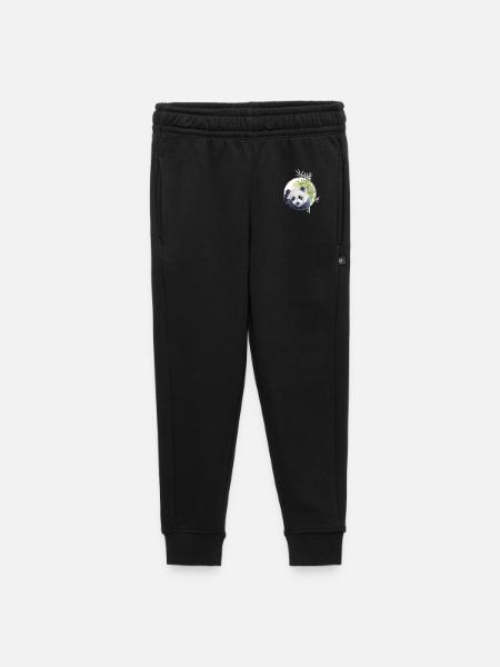 Süßer Panda Bär mit Bambus - Kinder/Teenager Premium Sweathose - Schwarz