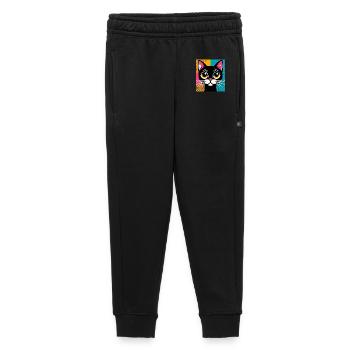 Chat - Pantalon de survêtement enfant/adolescent premium - noir - Devant - AI Model Kid Male (0cm)