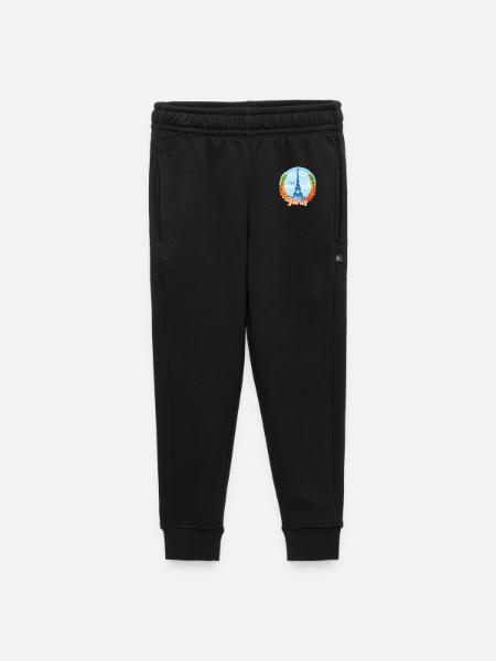 Paris Skyline with Laurel Frame - Kids’/Teens' Premium Sweatpants - black