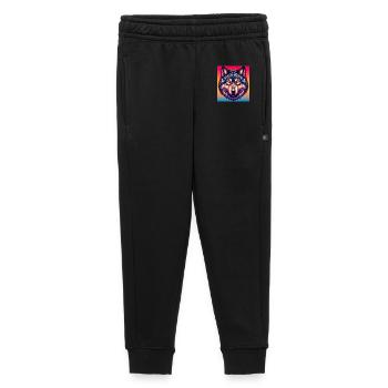 Loup - Pantalon de survêtement enfant/adolescent premium - noir - Devant - AI Model Kid Male (0cm)