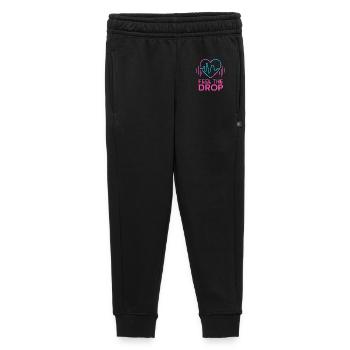 FEEL THE DROP Heart Neon EDM Party Electro - Kids’/Teens' Premium Sweatpants - black - Front - AI Model Kid Male (0cm)