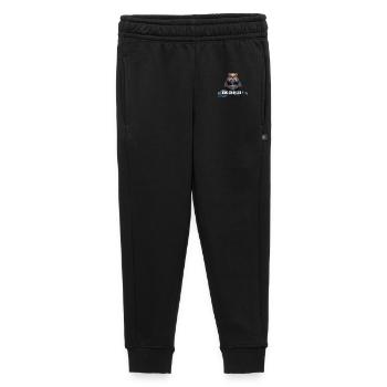 Bulldogge mit Kaffee – Witziges Eis-Motiv - Kids’/Teens' Premium Sweatpants - black - Front - AI Model Kid Male (0cm)