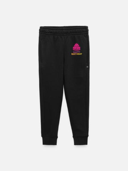Layered Birthday Cake Emblem - Kids’/Teens' Premium Sweatpants - black