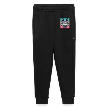 Loup - Pantalon de survêtement enfant/adolescent premium - noir - Devant - AI Model Kid Male (0cm)