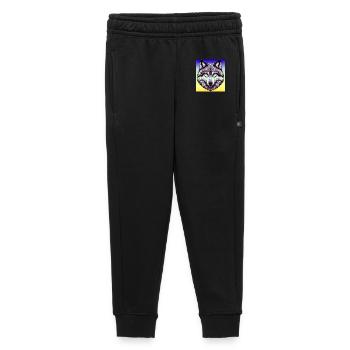 Wolf - Kids’/Teens' Premium Sweatpants - black - Front - AI Model Kid Male (0cm)