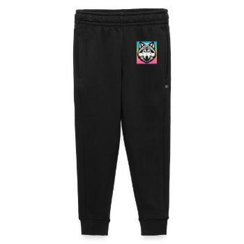 Wolf - Kids’/Teens' Premium Sweatpants - black - Front - AI Model Kid Male (0cm)