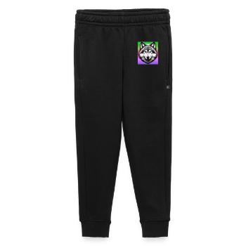 Wolf - Kids’/Teens' Premium Sweatpants - black - Front - AI Model Kid Male (0cm)