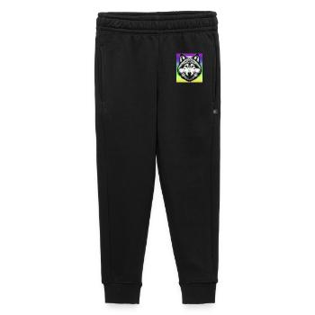 Wolf - Kids’/Teens' Premium Sweatpants - black - Front - AI Model Kid Male (0cm)