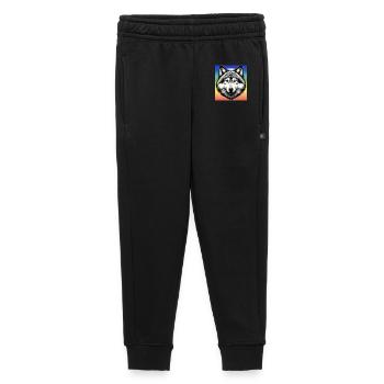 Wolf - Kids’/Teens' Premium Sweatpants - black - Front - AI Model Kid Male (0cm)