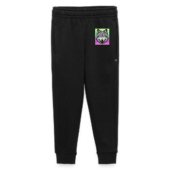 Wolf - Kids’/Teens' Premium Sweatpants - black - Front - AI Model Kid Male (0cm)