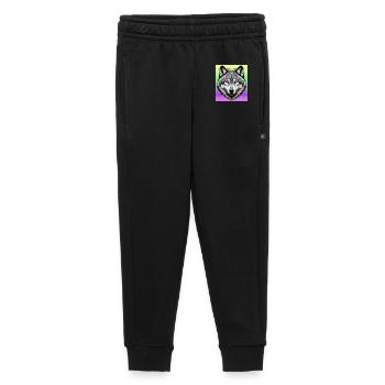 Wolf - Kids’/Teens' Premium Sweatpants - black - Front - AI Model Kid Male (0cm)
