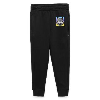 Wolf - Kids’/Teens' Premium Sweatpants - black - Front - AI Model Kid Male (0cm)