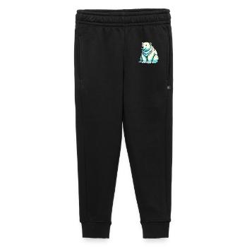 Ours blanc - Pantalon de survêtement enfant/adolescent premium - noir - Devant - AI Model Kid Male (0cm)