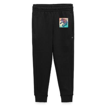 cheval - Pantalon de survêtement enfant/adolescent premium - noir - Devant - AI Model Kid Male (0cm)