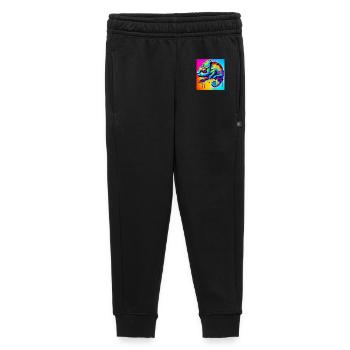 caméléon - Pantalon de survêtement enfant/adolescent premium - noir - Devant - AI Model Kid Male (0cm)