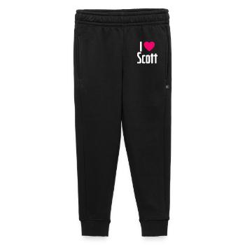 J’aime Scott Pink Heart J’aime Scott - Pantalon de survêtement enfant/adolescent premium - noir - Devant - AI Model Kid Male (0cm)