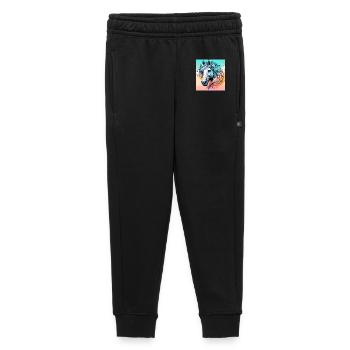 cheval - Pantalon de survêtement enfant/adolescent premium - noir - Devant - AI Model Kid Male (0cm)