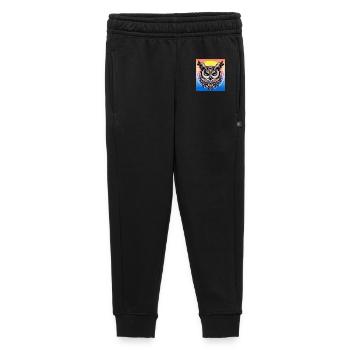 hibou - Pantalon de survêtement enfant/adolescent premium - noir - Devant - AI Model Kid Male (0cm)