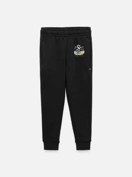 Wattvogel® Surfer-Möwe mit Hoodie & Sonnenbrille - Kinder/Teenager Premium Sweathose - Schwarz