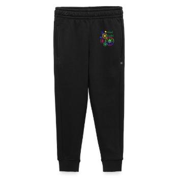Fleur d’étoile avec le dicton Think colorful - Pantalon de survêtement enfant/adolescent premium - noir - Devant - AI Model Kid Male (0cm)