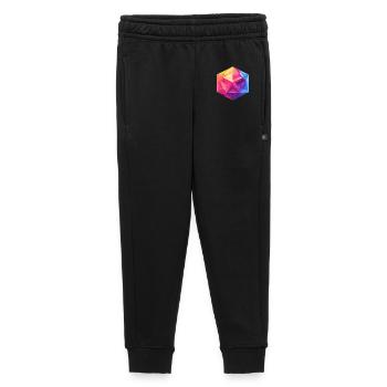 Geometrische D20 Kubus – Kleurrijk RPG-ontwerp - Kinder/tiener premium sweatpants - zwart - Voor - AI Model Kid Male (0cm)