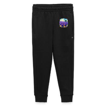 Champ de lavande - Pantalon de survêtement enfant/adolescent premium - noir - Devant - AI Model Kid Male (0cm)