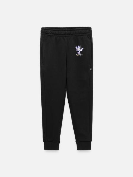 Friedenstaube mit Olive in Pastellfarben - Kinder/Teenager Premium Sweathose - Schwarz