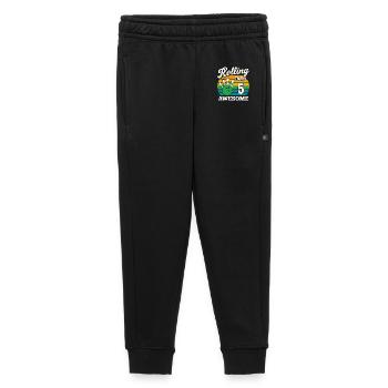 Bowling Legend 5th Birthday Design - Kids’/Teens' Premium Sweatpants - black - Front - AI Model Kid Male (0cm)