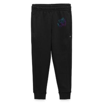 Neon Om Symbol for Meditation and Spirituality - Kids’/Teens' Premium Sweatpants - black - Front - AI Model Kid Male (0cm)