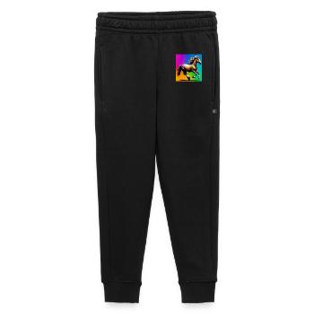 cheval - Pantalon de survêtement enfant/adolescent premium - noir - Devant - AI Model Kid Male (0cm)