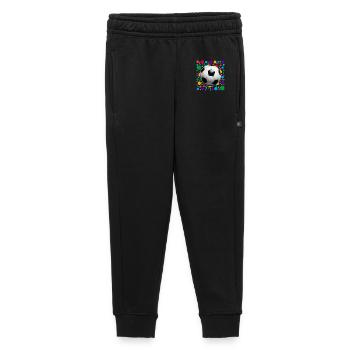 Ballon de football et de football – pois colorés et tachetés - Pantalon de survêtement enfant/adolescent premium - noir - Devant - AI Model Kid Male (0cm)