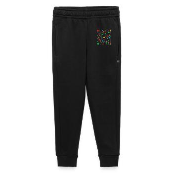 Taches colorées taches mosaïque sur noir - Pantalon de survêtement enfant/adolescent premium - noir - Devant - AI Model Kid Male (0cm)