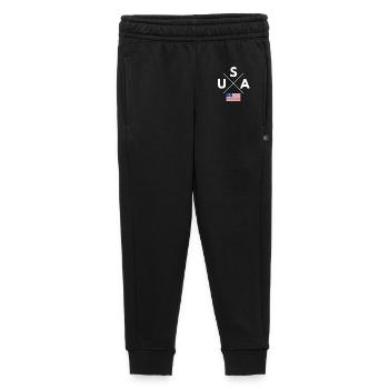 USA Cross Logo - Kids’/Teens' Premium Sweatpants - black - Front - AI Model Kid Male (0cm)