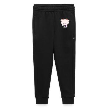 Kawaii Cow Barista  - Kids’/Teens' Premium Sweatpants - black - Front - AI Model Kid Male (0cm)