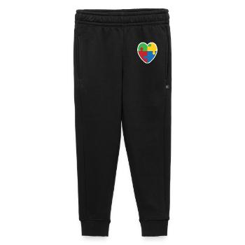 Autism Heart Puzzle - Kids’/Teens' Premium Sweatpants - black - Front - AI Model Kid Male (0cm)