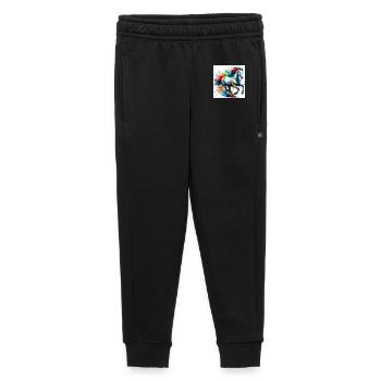 Cheval - Pantalon de survêtement enfant/adolescent premium - noir - Devant - AI Model Kid Male (0cm)
