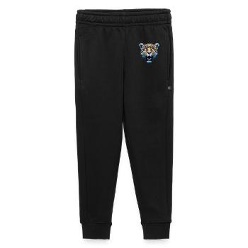 Léopard - Pantalon de survêtement enfant/adolescent premium - noir - Devant - AI Model Kid Male (0cm)
